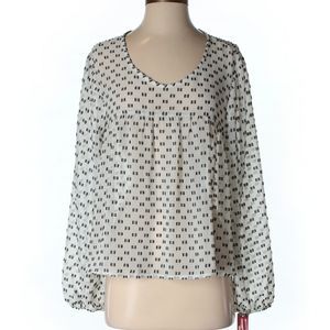 Merona long sleeve semi sheer blouse